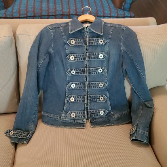 LIVE A LITTLE BLUE JEAN DENIM JACKET, MEDIUM - Picture 6 of 12